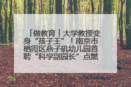 做教育︱大学教授变身“孩子王”！南京市栖霞区燕子矶幼儿园首聘“科学副园长”点燃萌娃科学梦