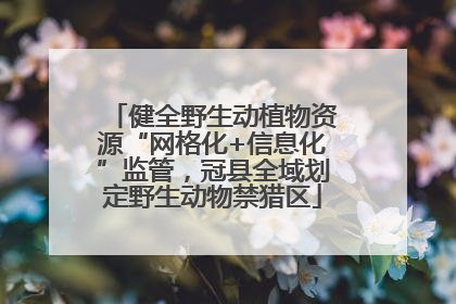 健全野生动植物资源“网格化+信息化”监管，冠县全域划定野生动物禁猎区
