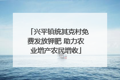 兴平镇统其克村免费发放钾肥 助力农业增产农民增收