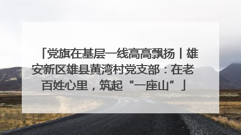 党旗在基层一线高高飘扬丨雄安新区雄县黄湾村党支部：在老百姓心里，筑起“一座山”