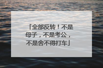 全部反转！不是母子，不是考公，不是舍不得打车