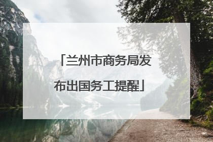 兰州市商务局发布出国务工提醒