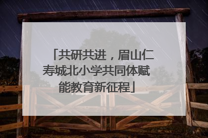 共研共进，眉山仁寿城北小学共同体赋能教育新征程