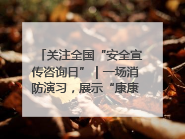 关注全国“安全宣传咨询日”｜一场消防演习，展示“康康”应急实力