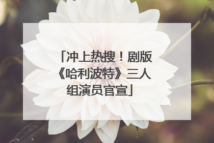 冲上热搜！剧版《哈利波特》三人组演员官宣