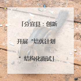 分宜县：创新开展“培优计划”结构化面试