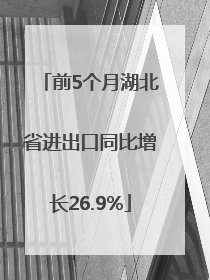 前5个月湖北省进出口同比增长26.9%