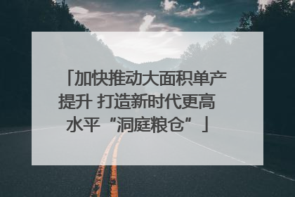 加快推动大面积单产提升 打造新时代更高水平“洞庭粮仓”