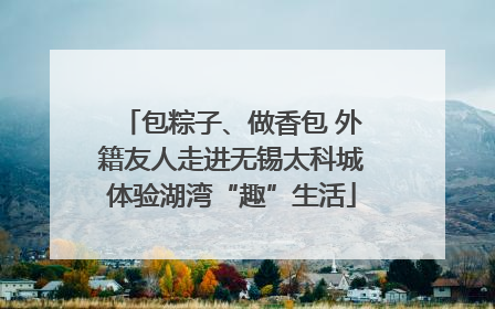 包粽子、做香包 外籍友人走进无锡太科城体验湖湾“趣”生活