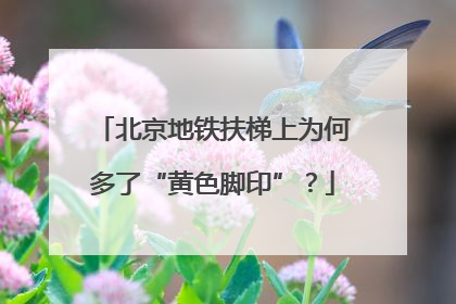北京地铁扶梯上为何多了“黄色脚印”？