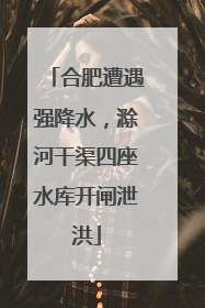 合肥遭遇强降水，滁河干渠四座水库开闸泄洪