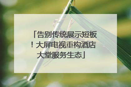 告别传统展示短板！大屏电视重构酒店大堂服务生态