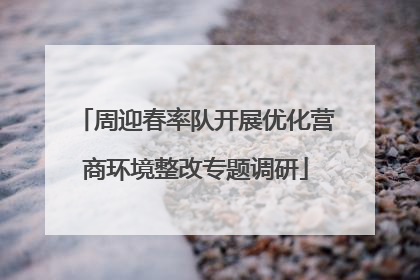 周迎春率队开展优化营商环境整改专题调研