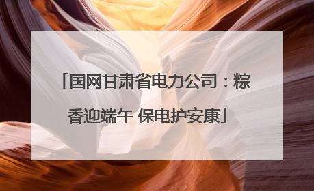 国网甘肃省电力公司：粽香迎端午 保电护安康