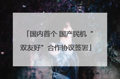 国内首个 国产民机“双友好”合作协议签署