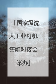 国家级沈大工业母机集群对接会举办