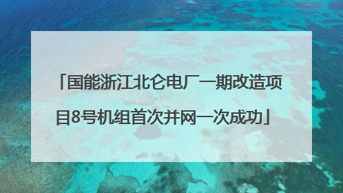 国能浙江北仑电厂一期改造项目8号机组首次并网一次成功