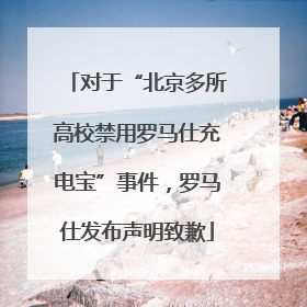 对于“北京多所高校禁用罗马仕充电宝”事件，罗马仕发布声明致歉