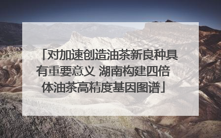 对加速创造油茶新良种具有重要意义 湖南构建四倍体油茶高精度基因图谱