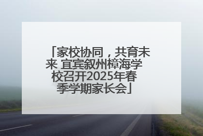 家校协同，共育未来 宜宾叙州樟海学校召开2025年春季学期家长会