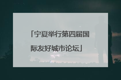 宁夏举行第四届国际友好城市论坛