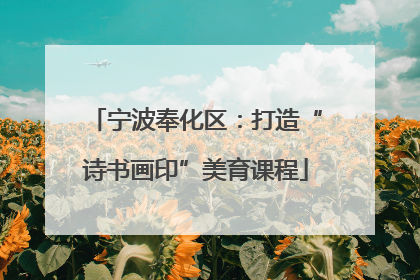 宁波奉化区：打造“诗书画印”美育课程