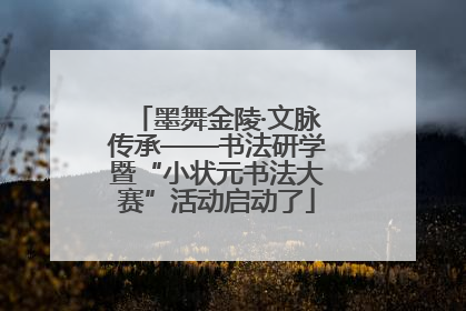 墨舞金陵·文脉传承——书法研学暨“小状元书法大赛”活动启动了