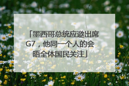 墨西哥总统应邀出席G7，他同一个人的会晤全体国民关注