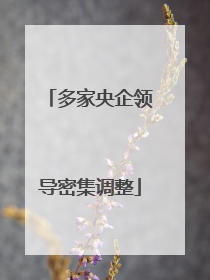多家央企领导密集调整