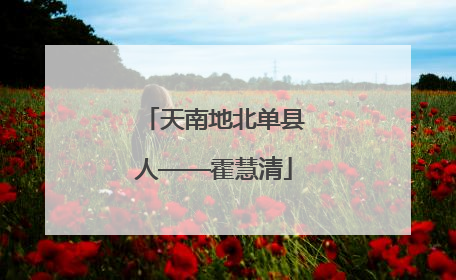 天南地北单县人——霍慧清