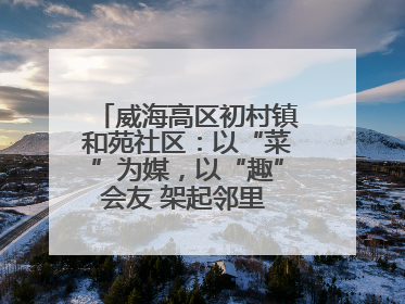 威海高区初村镇和苑社区：以“菜”为媒，以“趣”会友 架起邻里 “连心桥”
