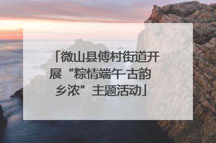 微山县傅村街道开展“粽情端午·古韵乡浓”主题活动