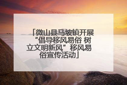 微山县马坡镇开展“倡导移风易俗 树立文明新风”移风易俗宣传活动
