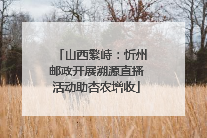 山西繁峙：忻州邮政开展溯源直播活动助杏农增收
