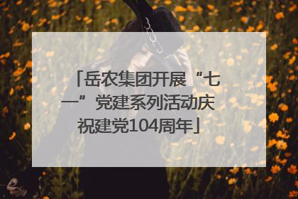 岳农集团开展“七一”党建系列活动庆祝建党104周年