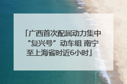 广西首次配属动力集中“复兴号”动车组 南宁至上海省时近6小时