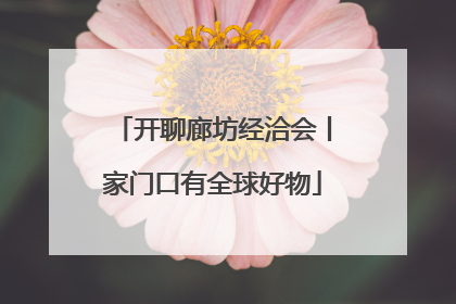 开聊廊坊经洽会丨家门口有全球好物
