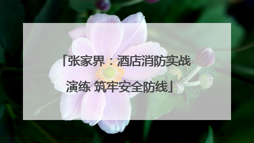 张家界：酒店消防实战演练 筑牢安全防线