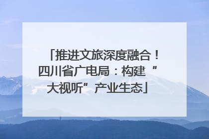 推进文旅深度融合！四川省广电局：构建“大视听”产业生态