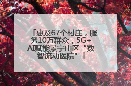 惠及67个村庄，服务10万群众，5G+AI赋能景宁山区“数智流动医院”