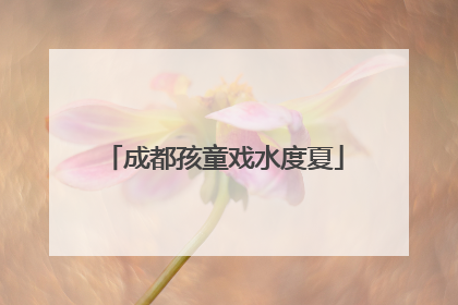 成都孩童戏水度夏