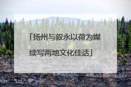 扬州与叙永以荷为媒续写两地文化佳话