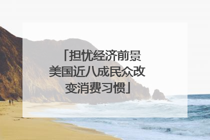 担忧经济前景 美国近八成民众改变消费习惯