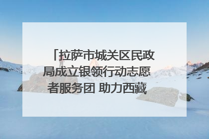 拉萨市城关区民政局成立银领行动志愿者服务团 助力西藏银发经济发展