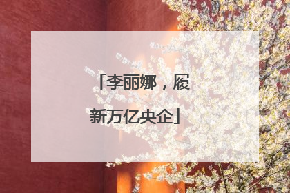 李丽娜，履新万亿央企