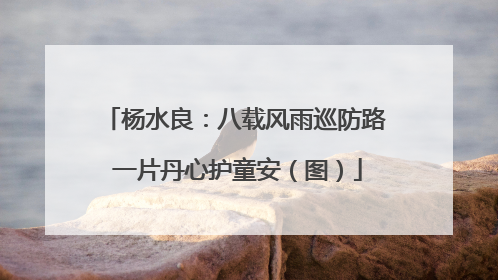 杨水良：八载风雨巡防路 一片丹心护童安（图）