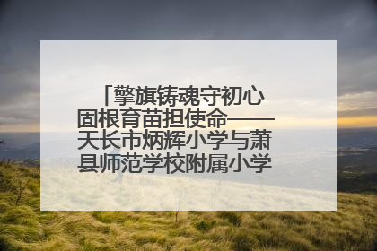 擎旗铸魂守初心 固根育苗担使命——天长市炳辉小学与萧县师范学校附属小学结对共建活动纪实