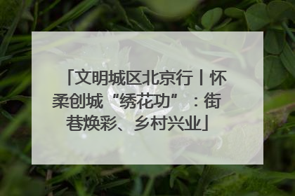 文明城区北京行丨怀柔创城“绣花功”：街巷焕彩、乡村兴业