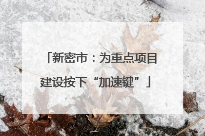 新密市：为重点项目建设按下“加速键”