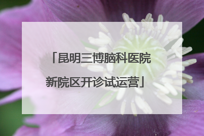 昆明三博脑科医院新院区开诊试运营